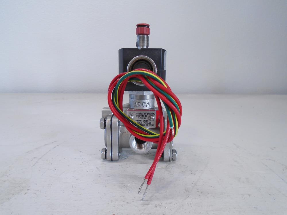 Asco Red Hat II 3/8" NPT 3-Way Solenoid Valve EV8316G382VMB, EV8003G300